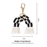 Maxbell Fashion Tassel Key Chain Keyrings Pendant Accessories for Bags Wallet Car Black