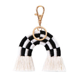 Maxbell Fashion Tassel Key Chain Keyrings Pendant Accessories for Bags Wallet Car Black