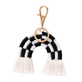 Maxbell Fashion Tassel Key Chain Keyrings Pendant Accessories for Bags Wallet Car Black