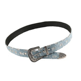 Maxbell Denim Waist Belt Eyelet Belt Retro Style Punk Waistband for Trousers Corset