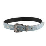 Maxbell Denim Waist Belt Eyelet Belt Retro Style Punk Waistband for Trousers Corset
