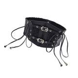 Maxbell Fashion Elastic Lace up Waist belt Cinch Belt for Ladies Girls Dresses