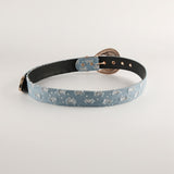Maxbell Women Denim Waist Belt Metal Prong Buckle Casual Retro Style Punk Waist Band