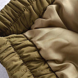 Maxbell Women Down Skirt Long Skirt with Pocket Winter Female Windproof Streetwear Green
