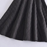 Maxbell Women Down Skirt Long Skirt with Pocket Winter Female Windproof Streetwear Black