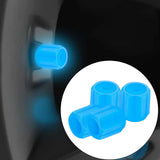 Maxbell 4x Car Tire Valve Caps Illuminated Bike Tire Caps for Bike Motorcycle Blue