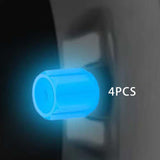 Maxbell 4x Car Tire Valve Caps Illuminated Bike Tire Caps for Bike Motorcycle Blue