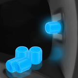 Maxbell 4x Car Tire Valve Caps Illuminated Bike Tire Caps for Bike Motorcycle Blue