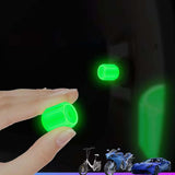Maxbell 4x Car Tire Valve Caps Illuminated Bike Tire Caps for Bike Motorcycle Green
