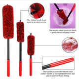 Maxbell 3 Pieces Microfiber Car Wheel Brush Handy Tool for Motorcycles Spokes