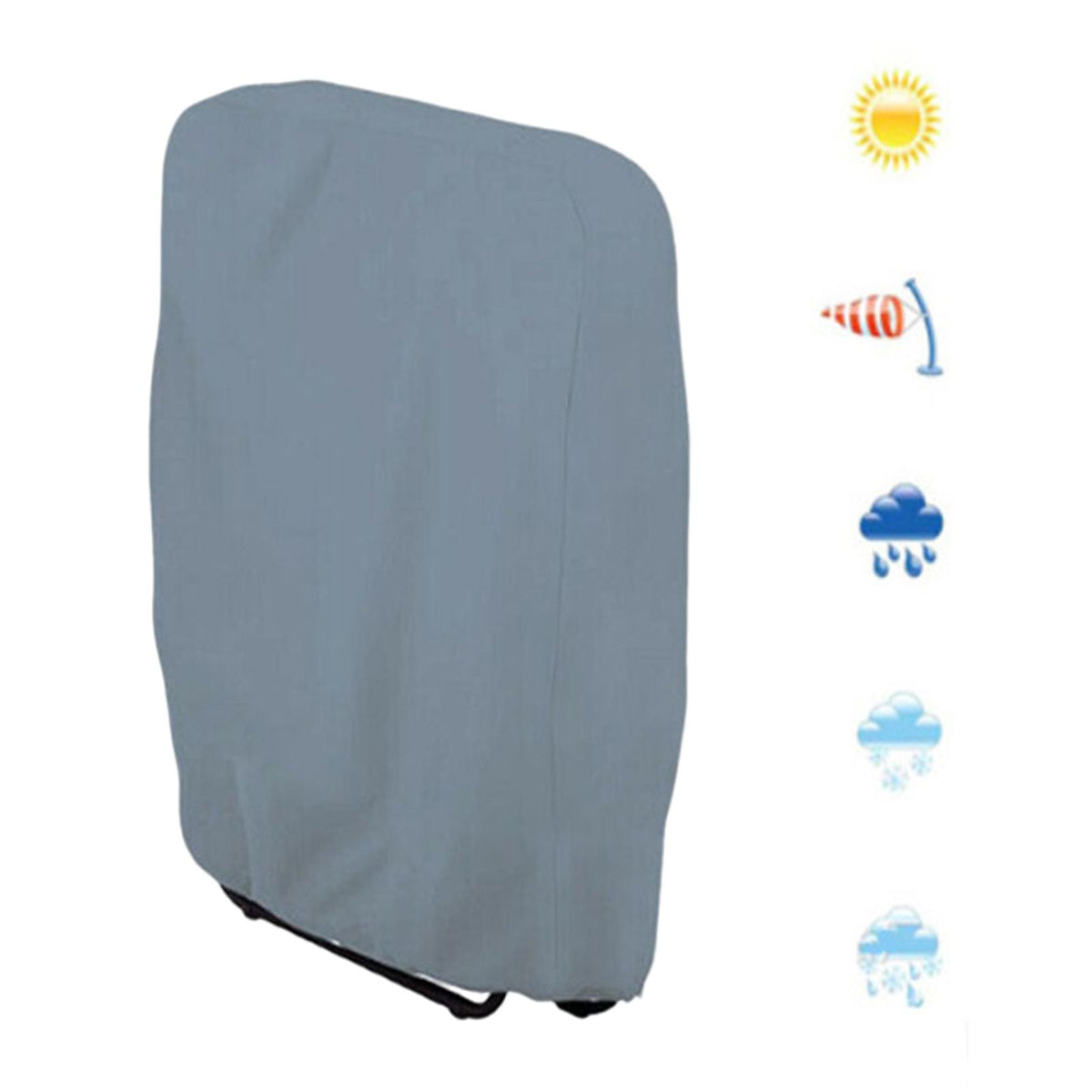 Maxbell Folding Chair Cover with Storage Bag Chair Cover Foldable for Lawn Outdoor grey