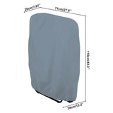 Maxbell Folding Chair Cover with Storage Bag Chair Cover Foldable for Lawn Outdoor grey