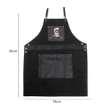 Maxbell Chef Aprons Practical Cape Accessories Hair Cutting Apron for Adult  81cmx78cm Black