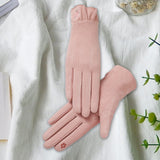 Maxbell Winter Gloves Forefinger Touch Screen Windproof for Running Driving Cycling Pink