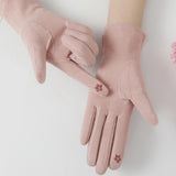 Maxbell Winter Gloves Forefinger Touch Screen Windproof for Running Driving Cycling Pink