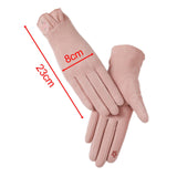 Maxbell Winter Gloves Forefinger Touch Screen Windproof for Running Driving Cycling Pink