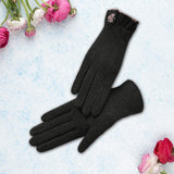 Maxbell Winter Gloves Forefinger Touch Screen Windproof for Running Driving Cycling Black