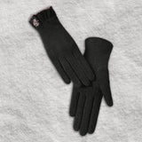 Maxbell Winter Gloves Forefinger Touch Screen Windproof for Running Driving Cycling Black