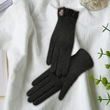 Maxbell Winter Gloves Forefinger Touch Screen Windproof for Running Driving Cycling Black