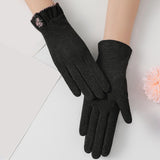 Maxbell Winter Gloves Forefinger Touch Screen Windproof for Running Driving Cycling Black