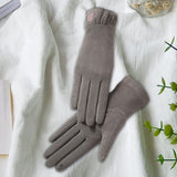 Maxbell Winter Gloves Forefinger Touch Screen Windproof for Running Driving Cycling Gray
