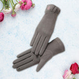 Maxbell Winter Gloves Forefinger Touch Screen Windproof for Running Driving Cycling Gray