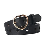 Maxbell Women PU Leather Belt Waist Strap Adjustable Waistband for Pants Party Dress black