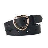 Maxbell Women PU Leather Belt Waist Strap Adjustable Waistband for Pants Party Dress black