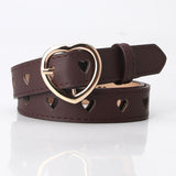 Maxbell Women PU Leather Belt Waist Strap Adjustable Waistband for Pants Party Dress brown