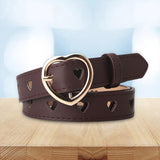 Maxbell Women PU Leather Belt Waist Strap Adjustable Waistband for Pants Party Dress brown