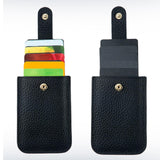 Maxbell Pocket Modern Card Holder Storage Case Women Men Minimalist Slim Wallet Black