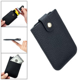 Maxbell Pocket Modern Card Holder Storage Case Women Men Minimalist Slim Wallet Black