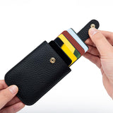 Maxbell Pocket Modern Card Holder Storage Case Women Men Minimalist Slim Wallet Black