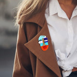 Maxbell Acrylic Brooch Brooches Fashion Modern Cartoon Jewelry for Bags Casual Gift Blue