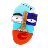 Maxbell Acrylic Brooch Brooches Fashion Modern Cartoon Jewelry for Bags Casual Gift Blue