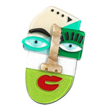 Maxbell Acrylic Brooch Brooches Fashion Modern Cartoon Jewelry for Bags Casual Gift Green