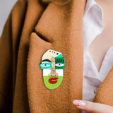 Maxbell Acrylic Brooch Brooches Fashion Modern Cartoon Jewelry for Bags Casual Gift Green