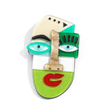 Maxbell Acrylic Brooch Brooches Fashion Modern Cartoon Jewelry for Bags Casual Gift Green