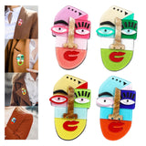 Maxbell Acrylic Brooch Brooches Fashion Modern Cartoon Jewelry for Bags Casual Gift Green