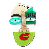 Maxbell Acrylic Brooch Brooches Fashion Modern Cartoon Jewelry for Bags Casual Gift Green