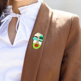 Maxbell Acrylic Brooch Brooches Fashion Modern Cartoon Jewelry for Bags Casual Gift Green