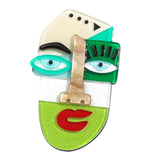 Maxbell Acrylic Brooch Brooches Fashion Modern Cartoon Jewelry for Bags Casual Gift Green