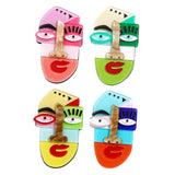 Maxbell Acrylic Brooch Brooches Fashion Modern Cartoon Jewelry for Bags Casual Gift Green