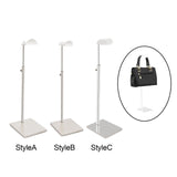 Maxbell Height Adjustable Handbag Display Rack Bags Stands for Tabletop Wardrobe StyleA 15cmx12cm