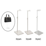 Maxbell Height Adjustable Handbag Display Rack Bags Stands for Tabletop Wardrobe StyleA 15cmx12cm