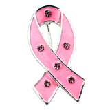 Maxbell Women Pink Ribbon Brooch Pin Decorations Cancer Awareness Hope Badge