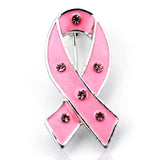 Maxbell Women Pink Ribbon Brooch Pin Decorations Cancer Awareness Hope Badge