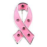 Maxbell Women Pink Ribbon Brooch Pin Decorations Cancer Awareness Hope Badge