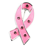 Maxbell Women Pink Ribbon Brooch Pin Decorations Cancer Awareness Hope Badge