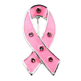 Maxbell Women Pink Ribbon Brooch Pin Decorations Cancer Awareness Hope Badge